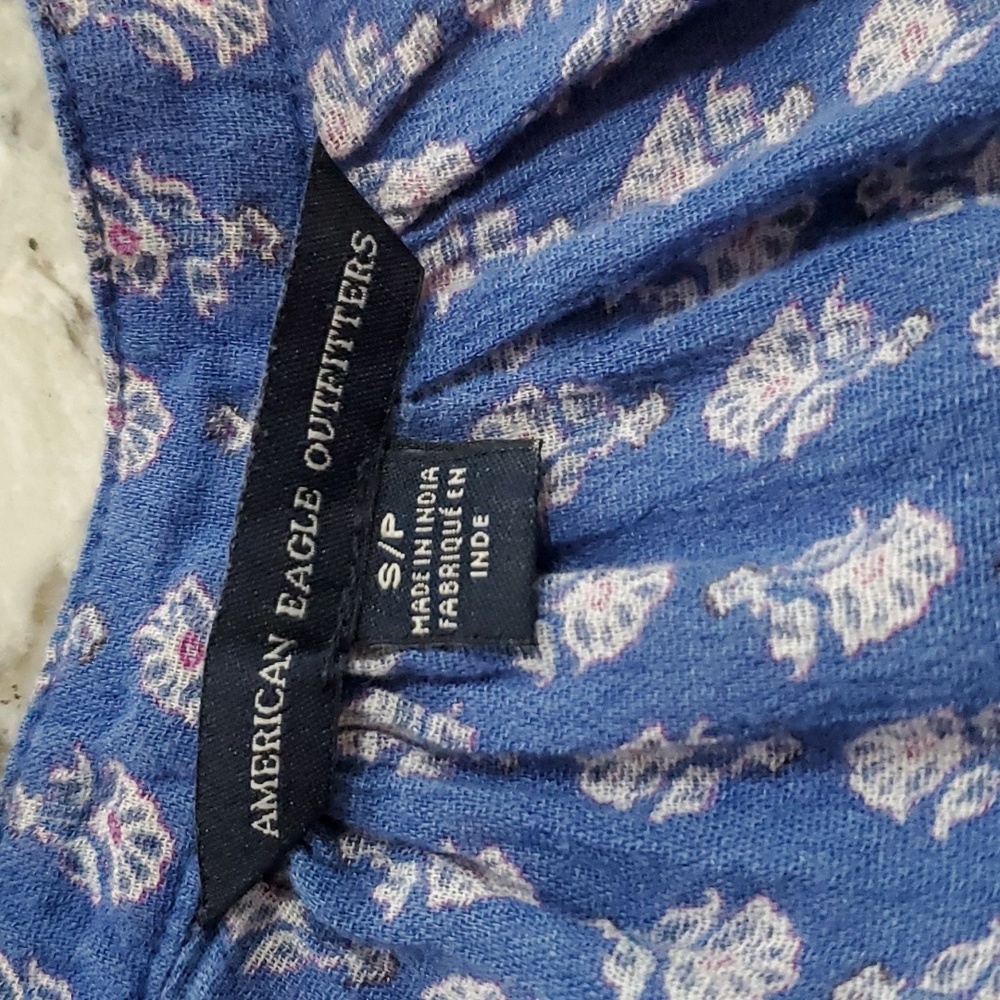 American Eagle Boho Peasant Bell Sleeve Top